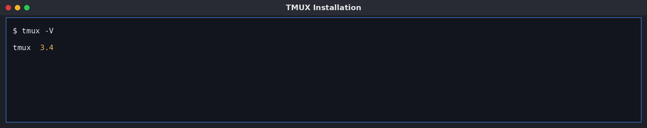 02 4 Tmux Install