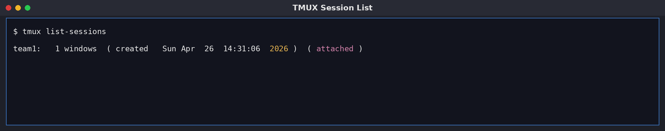 03 1 Tmux Sessions